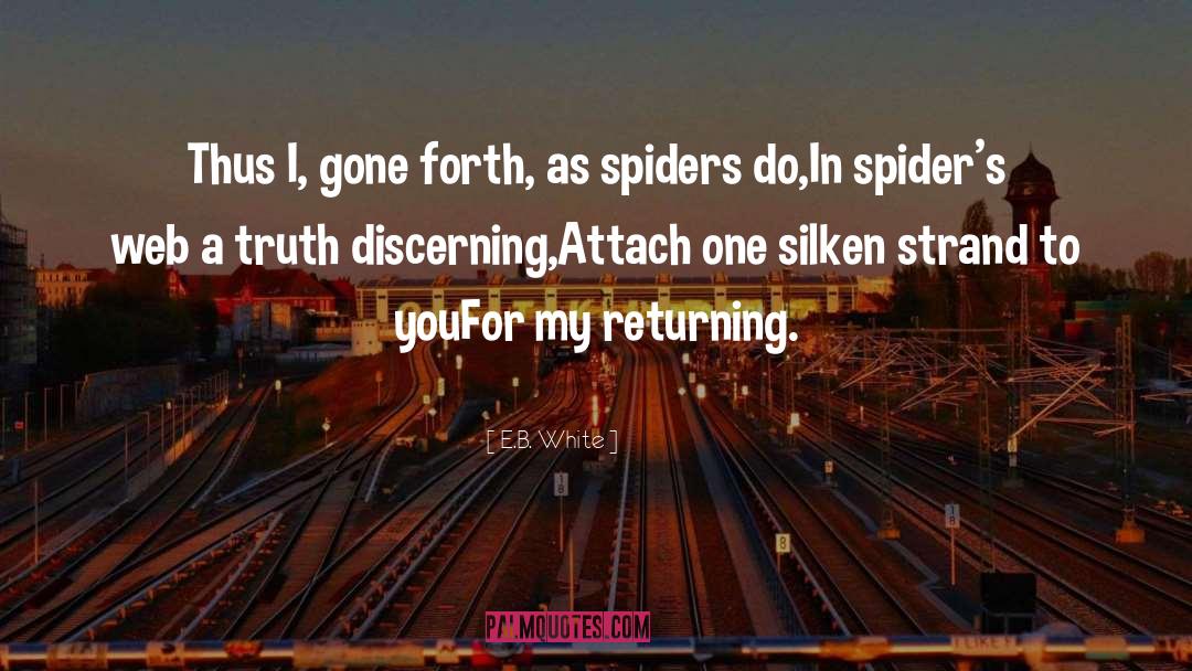 Spiders quotes by E.B. White