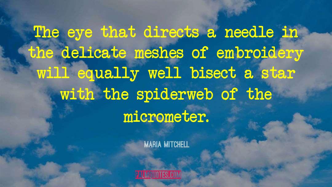 Spiderweb quotes by Maria Mitchell