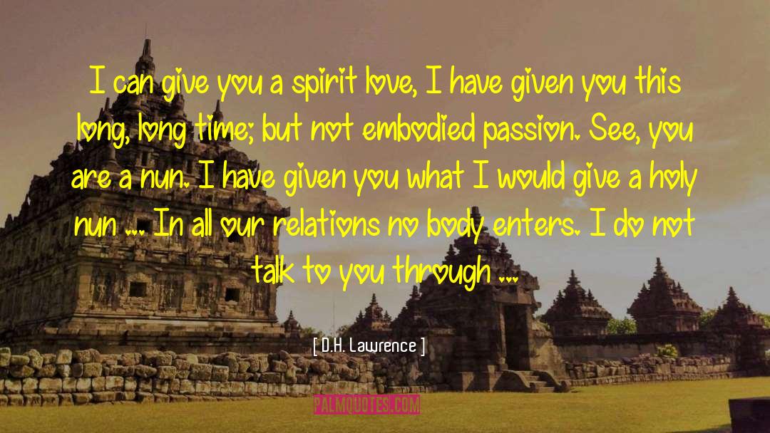 Spirit Love quotes by D.H. Lawrence
