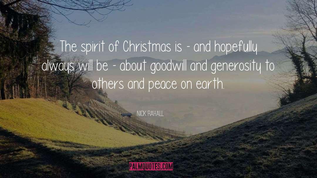 Spirit Of Christmas quotes by Nick Rahall