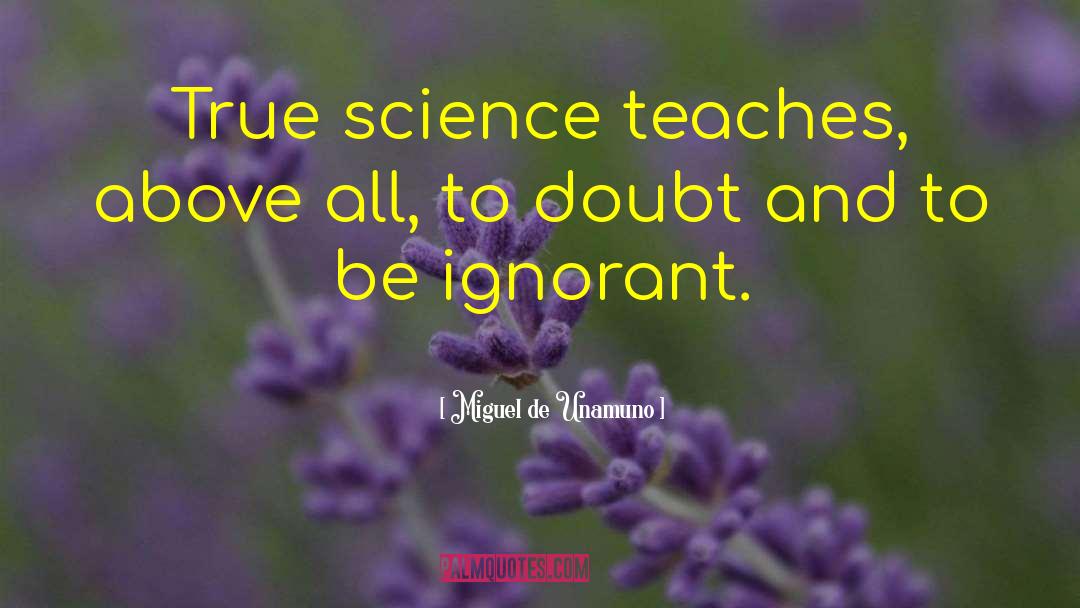 Spirit Science quotes by Miguel De Unamuno