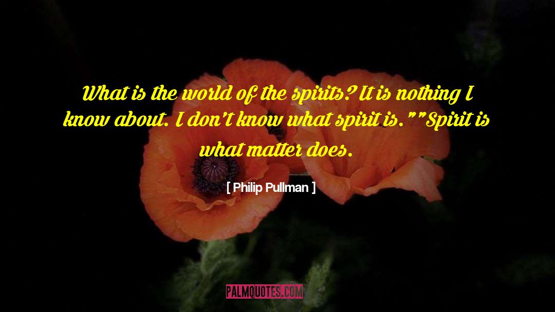 Spirits In The Material World quotes by Philip Pullman