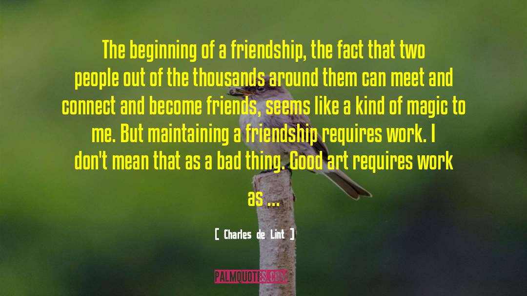 Spiritual Friendship quotes by Charles De Lint