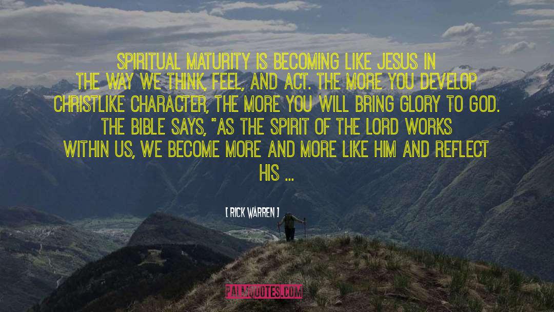 Spiritual Maturity quotes by Rick Warren