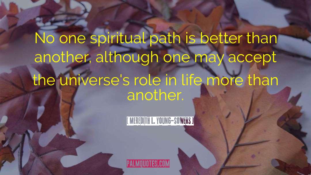 Spiritual Path quotes by Meredith L. Young-Sowers
