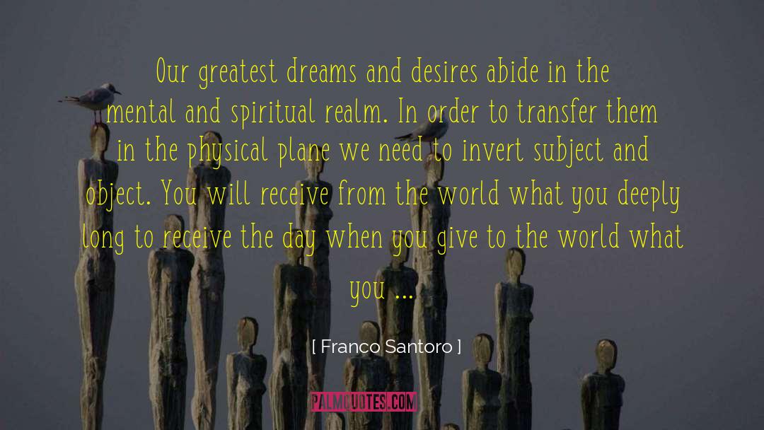 Spiritual Relationship quotes by Franco Santoro