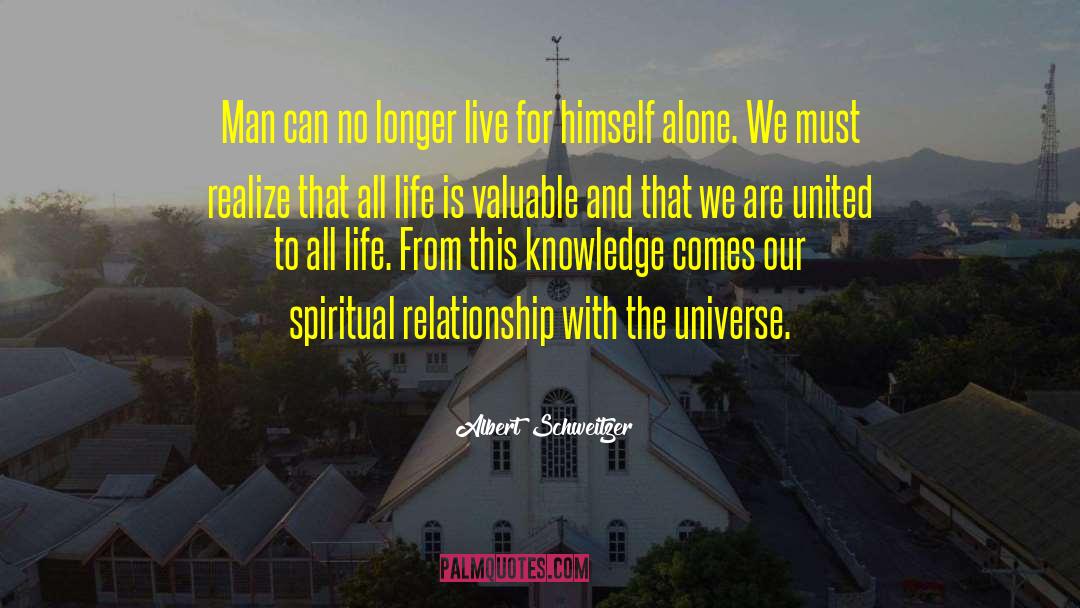 Spiritual Relationship quotes by Albert Schweitzer