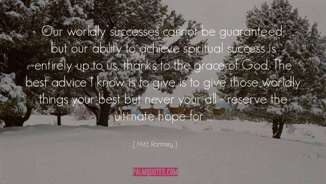 Spiritual Success quotes by Mitt Romney