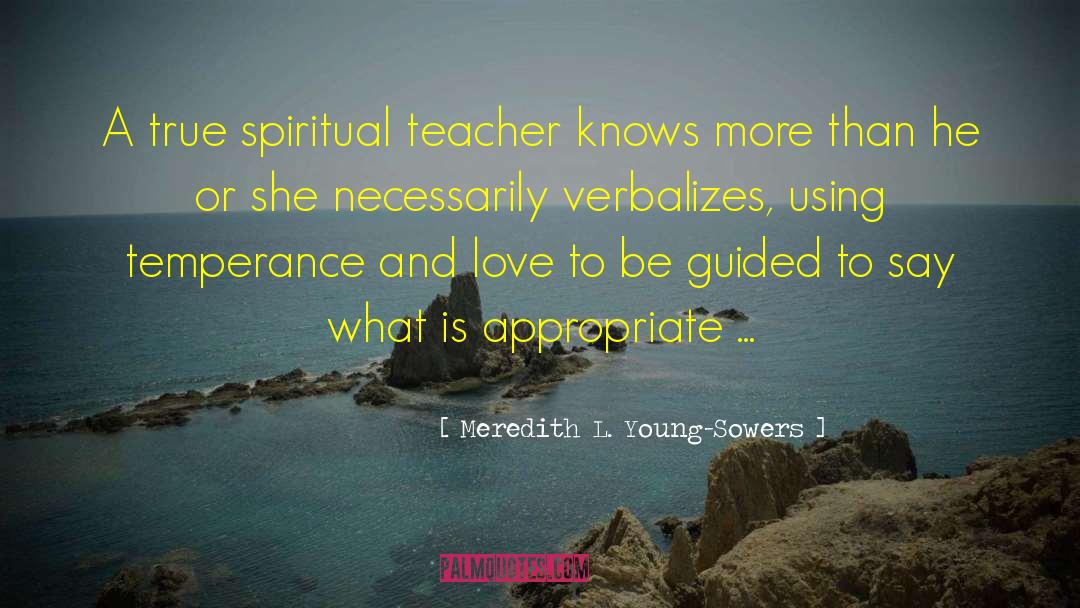 Spiritual Teacher quotes by Meredith L. Young-Sowers