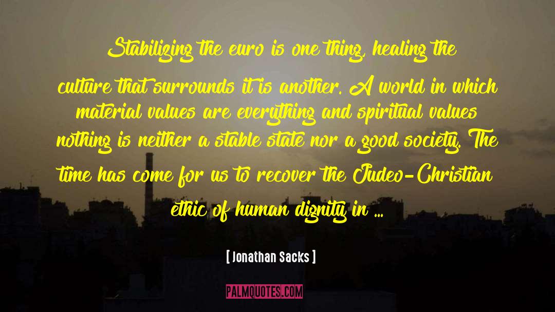 Spiritual Values quotes by Jonathan Sacks