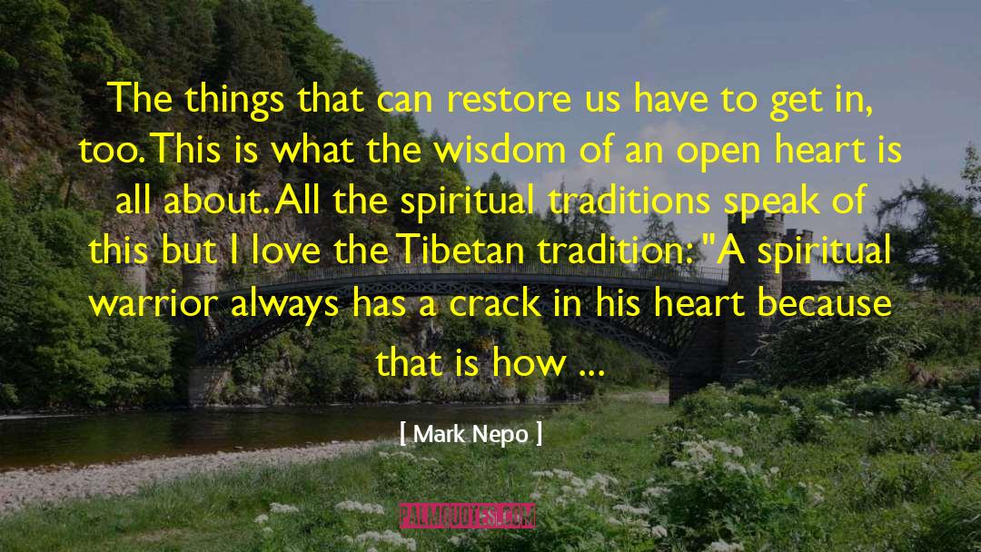 Spiritual Warrior quotes by Mark Nepo