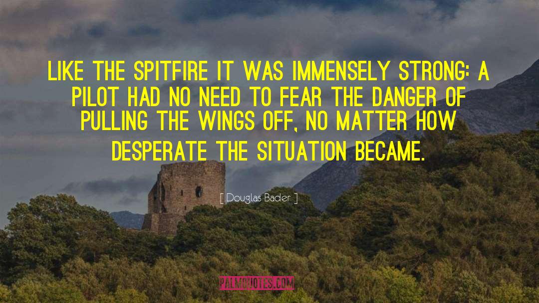 Spitfire quotes by Douglas Bader