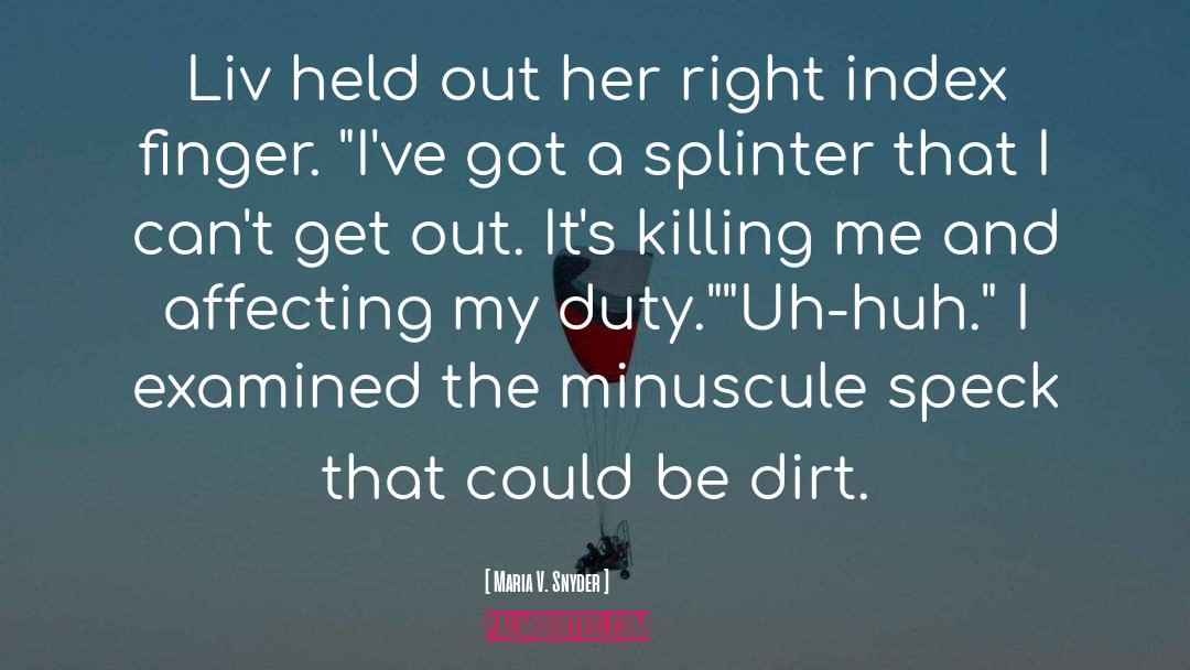 Splinter quotes by Maria V. Snyder