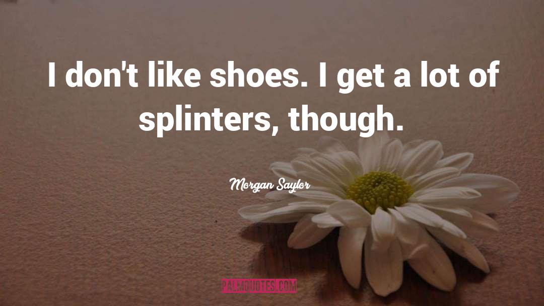 Splinters quotes by Morgan Saylor