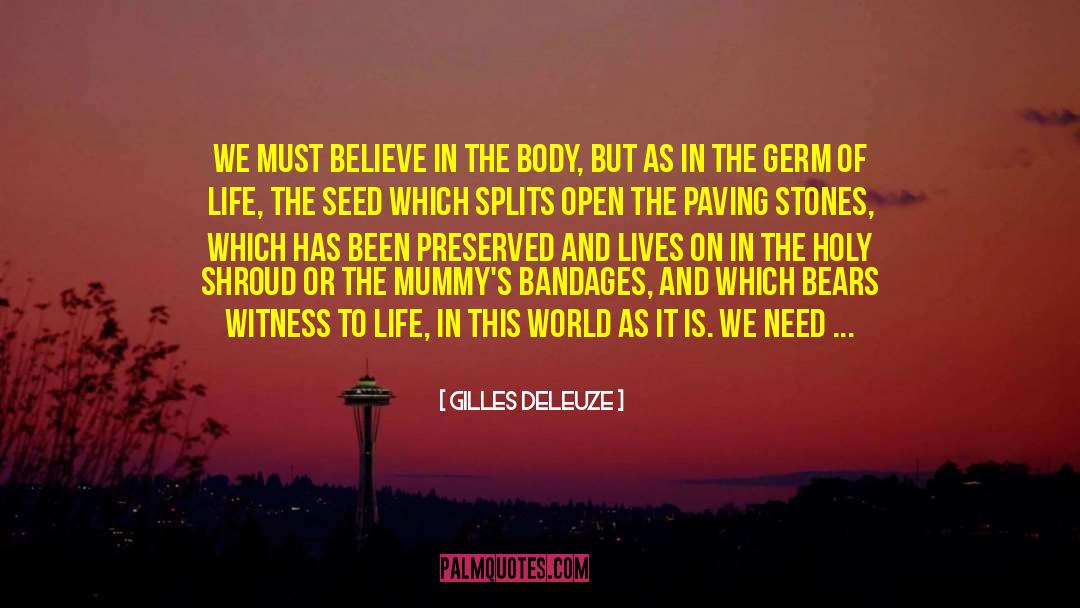 Splits quotes by Gilles Deleuze