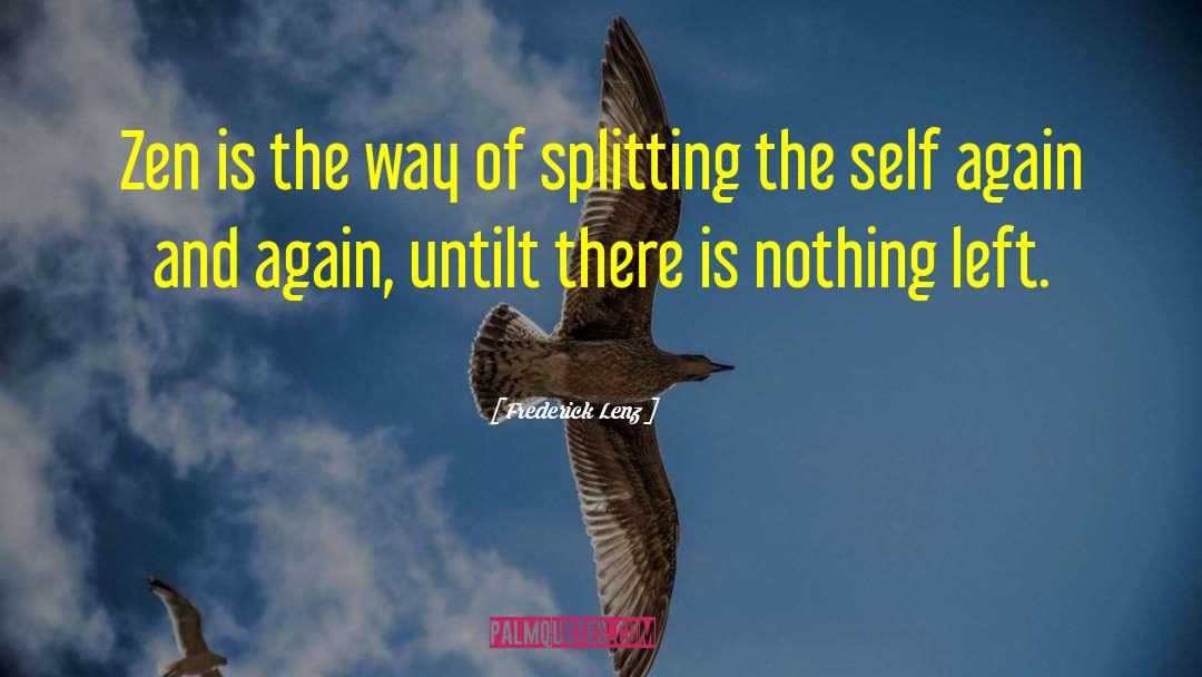 Splitting Up quotes by Frederick Lenz