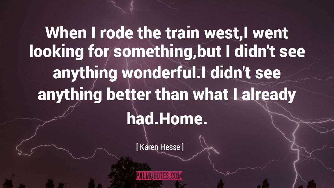 Sponer Train quotes by Karen Hesse