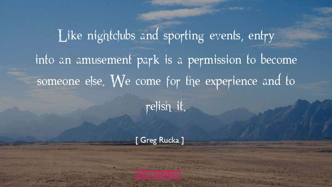 Sporting Events quotes by Greg Rucka