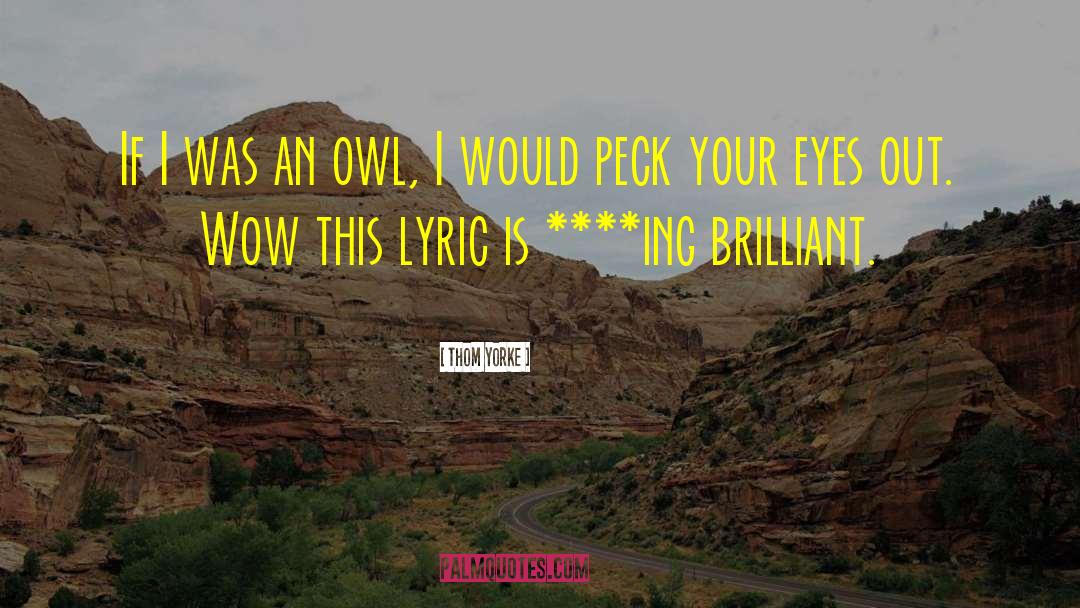 Spotten Owl quotes by Thom Yorke