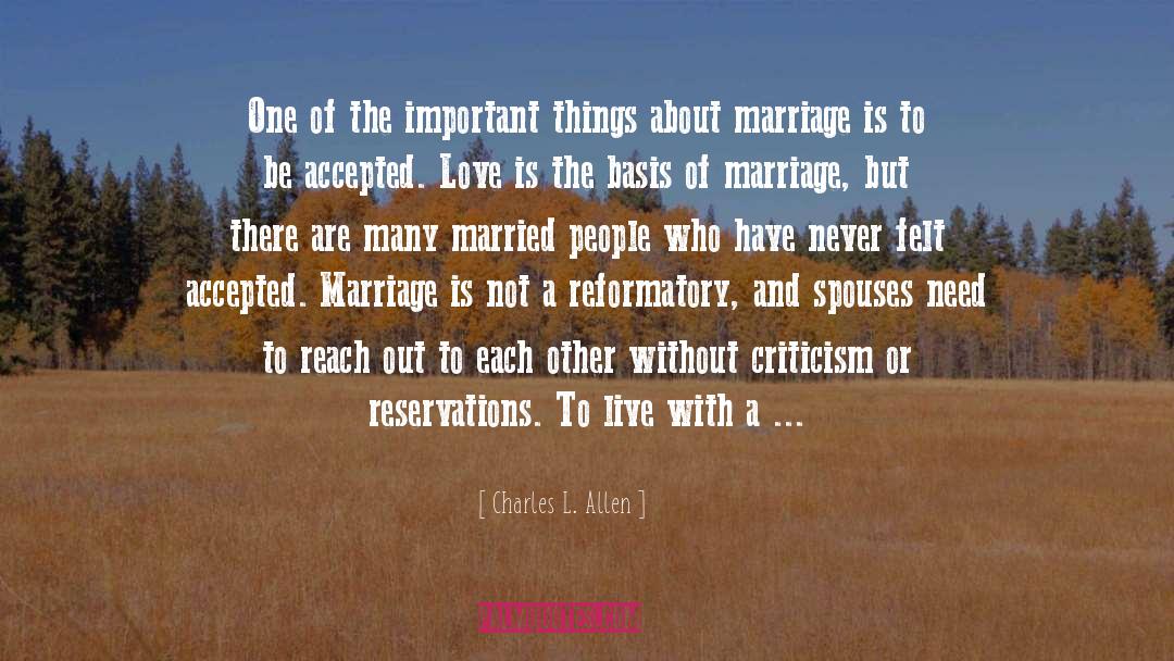 Spouses quotes by Charles L. Allen