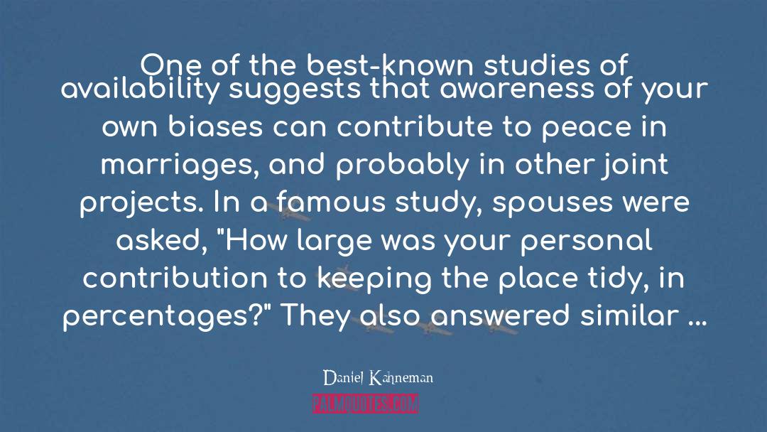 Spouses quotes by Daniel Kahneman
