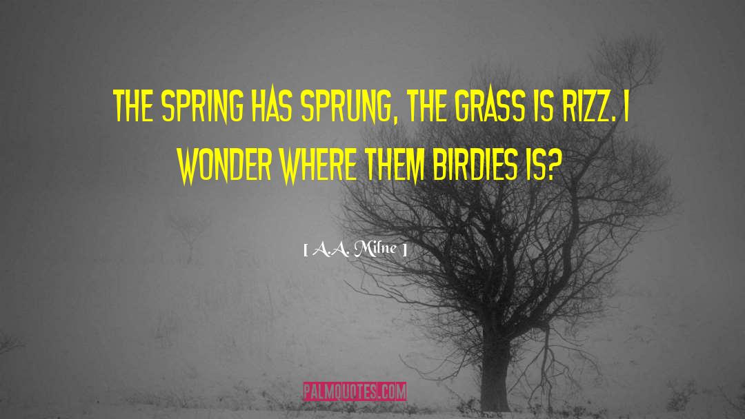 Spring Air quotes by A.A. Milne