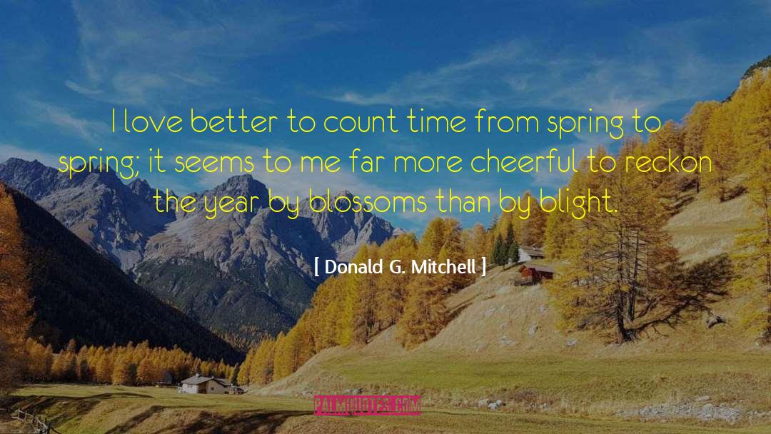 Spring Inspiring quotes by Donald G. Mitchell