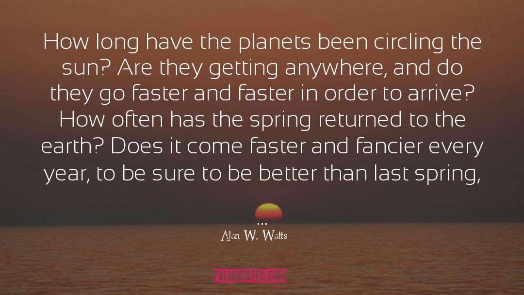 Spring Inspiring quotes by Alan W. Watts