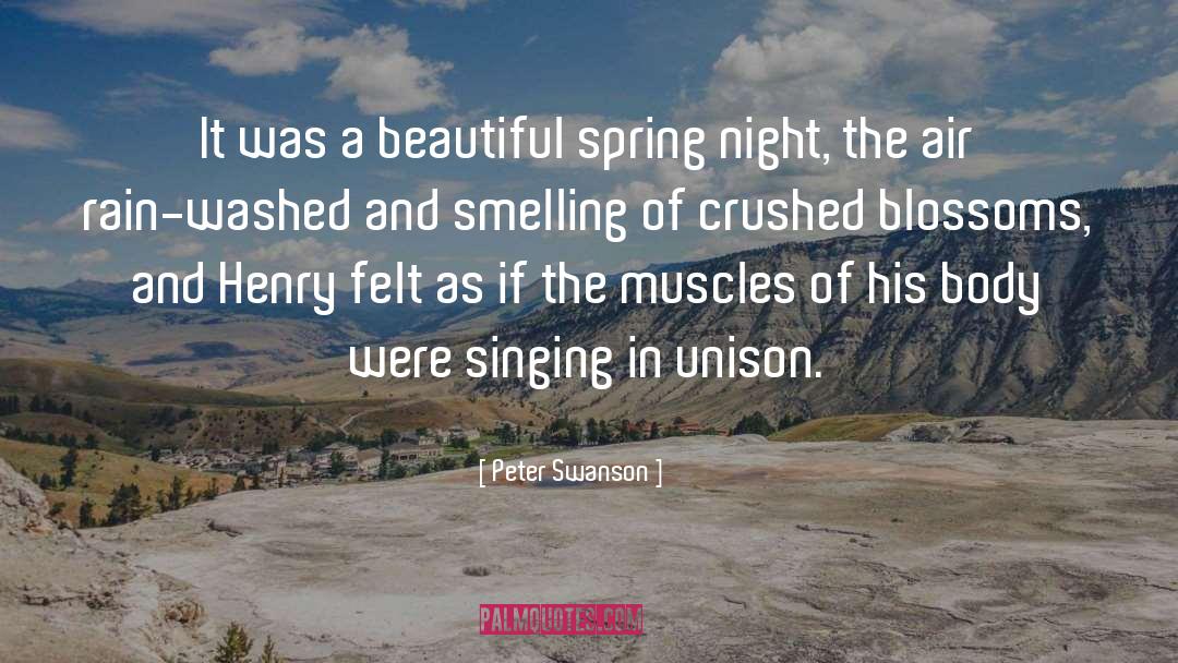 Spring quotes by Peter Swanson