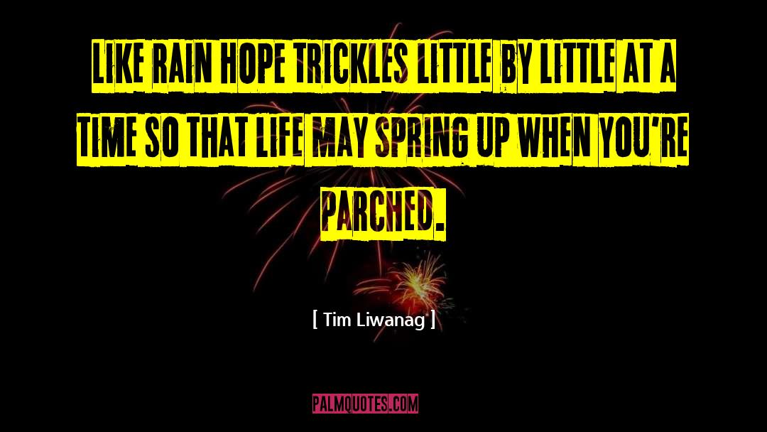 Spring Rain Quote quotes by Tim Liwanag