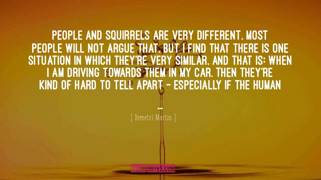 Squirrels quotes by Demetri Martin