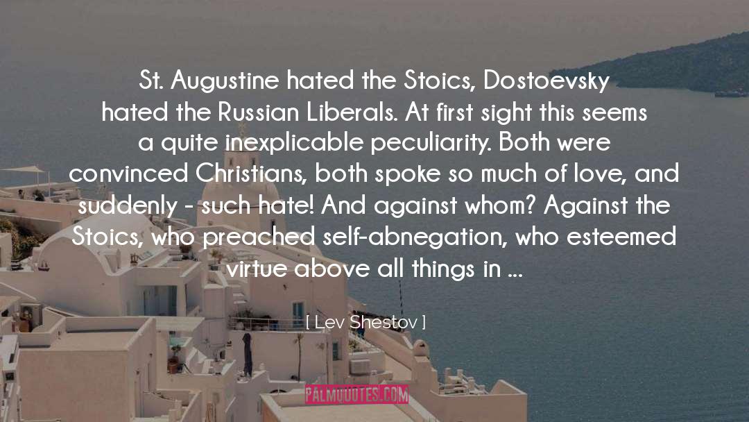 St Augustine quotes by Lev Shestov