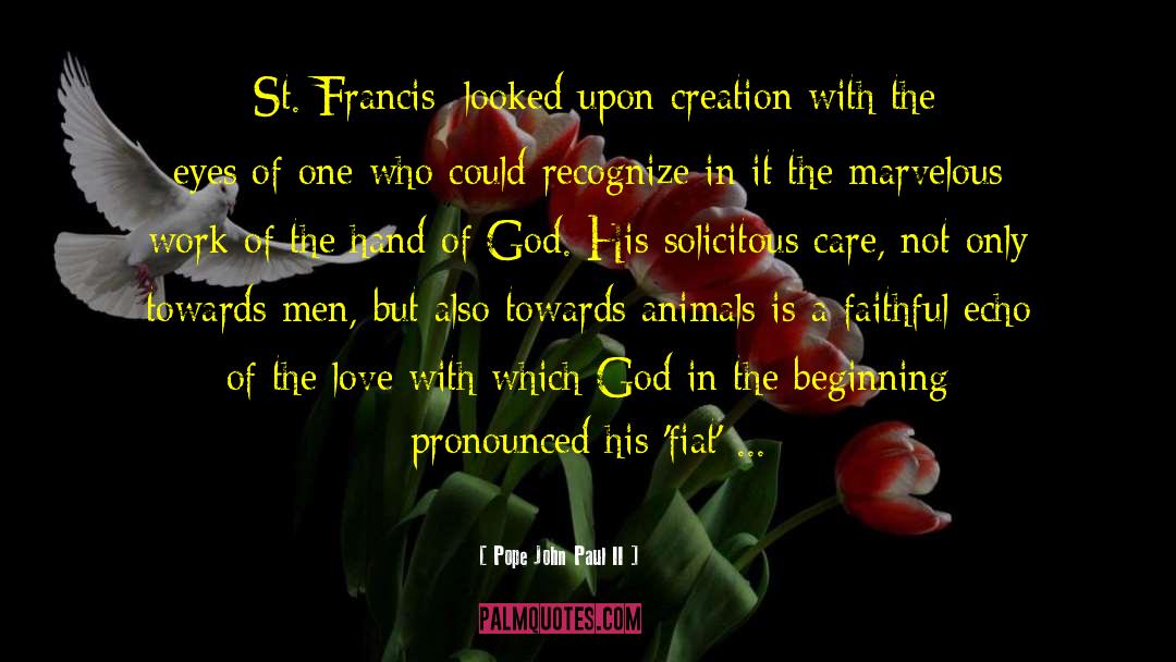 St Francis quotes by Pope John Paul II