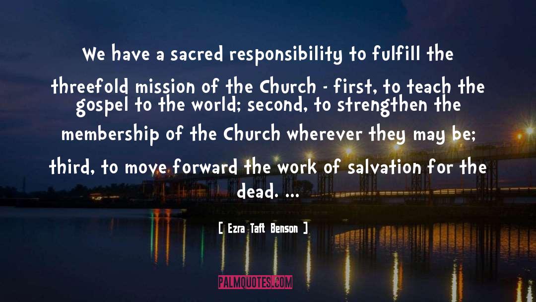 Stability Of The World quotes by Ezra Taft Benson