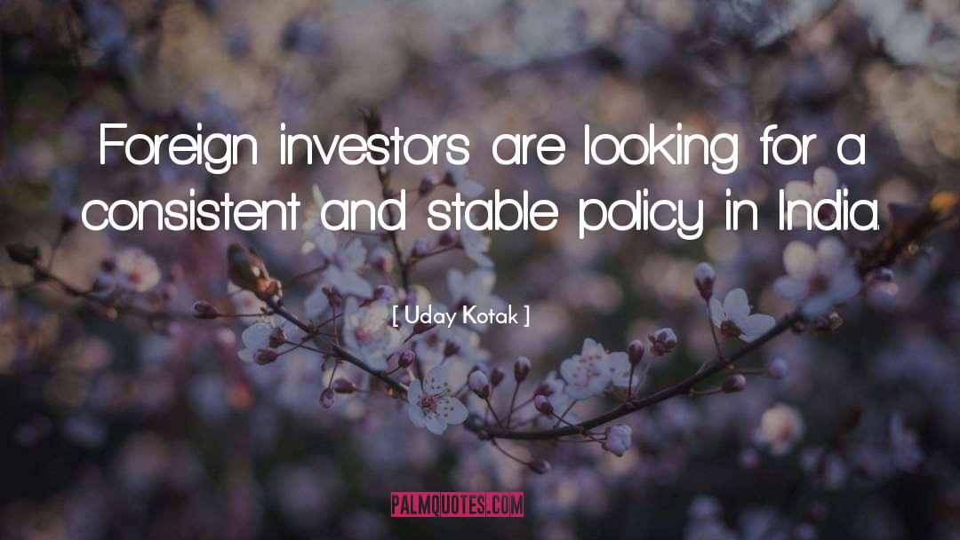 Stable quotes by Uday Kotak