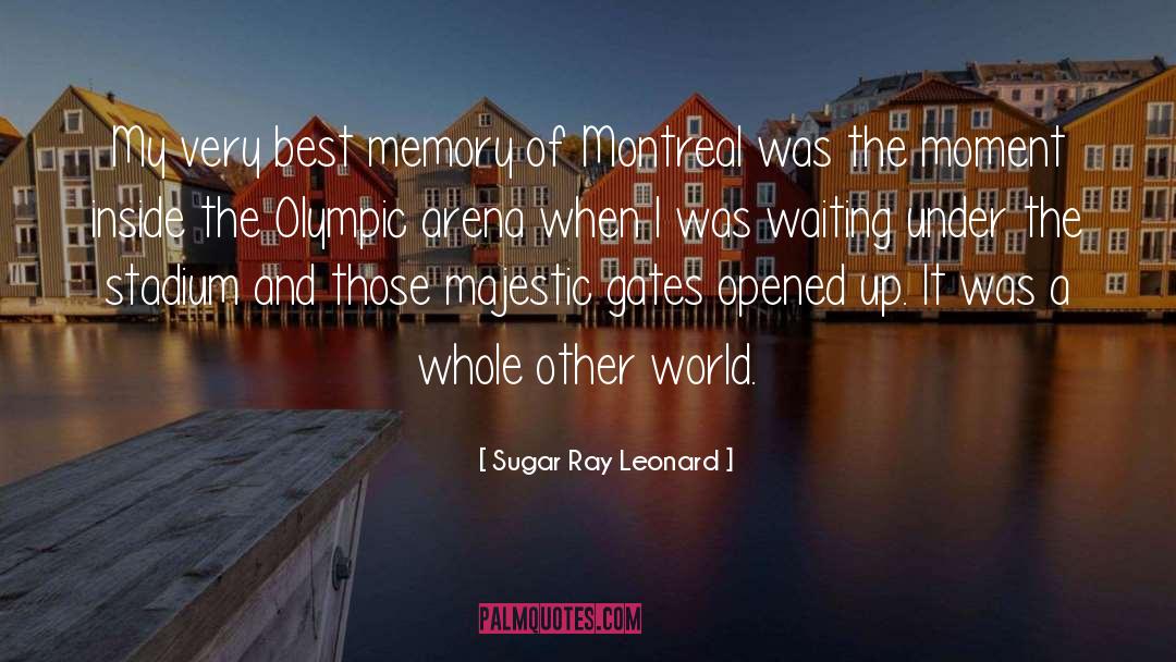 Stadiums quotes by Sugar Ray Leonard