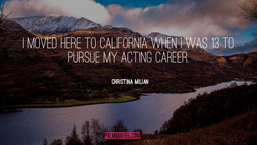 Stage Acting quotes by Christina Milian