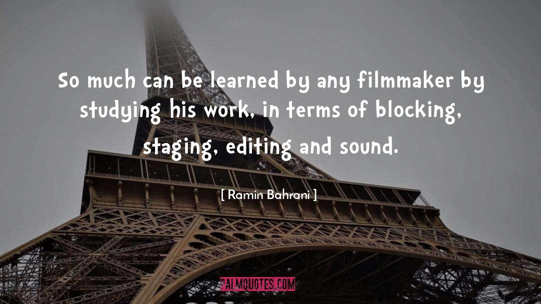 Staging quotes by Ramin Bahrani