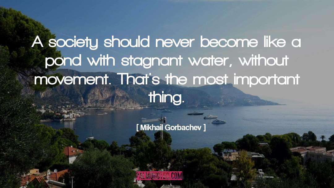 Stagnant Water quotes by Mikhail Gorbachev