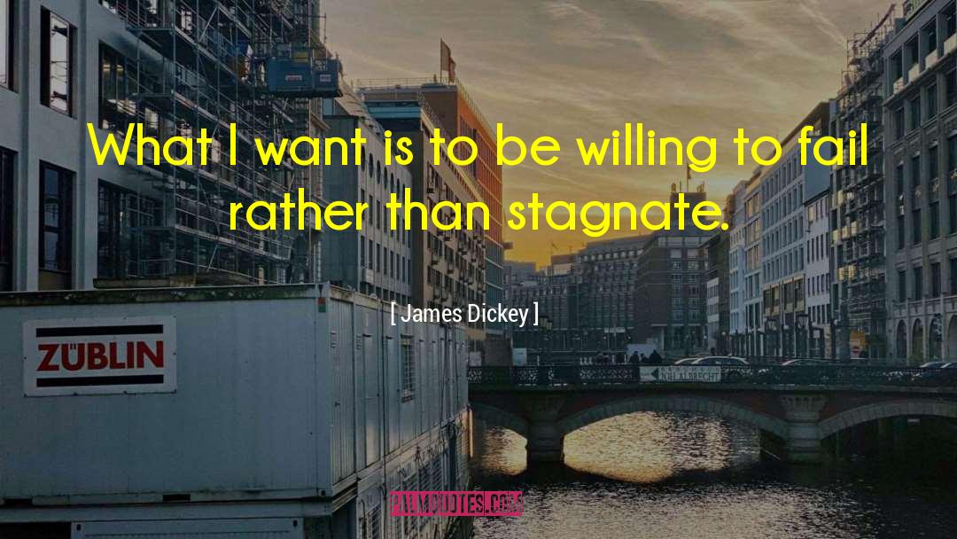 Stagnate quotes by James Dickey