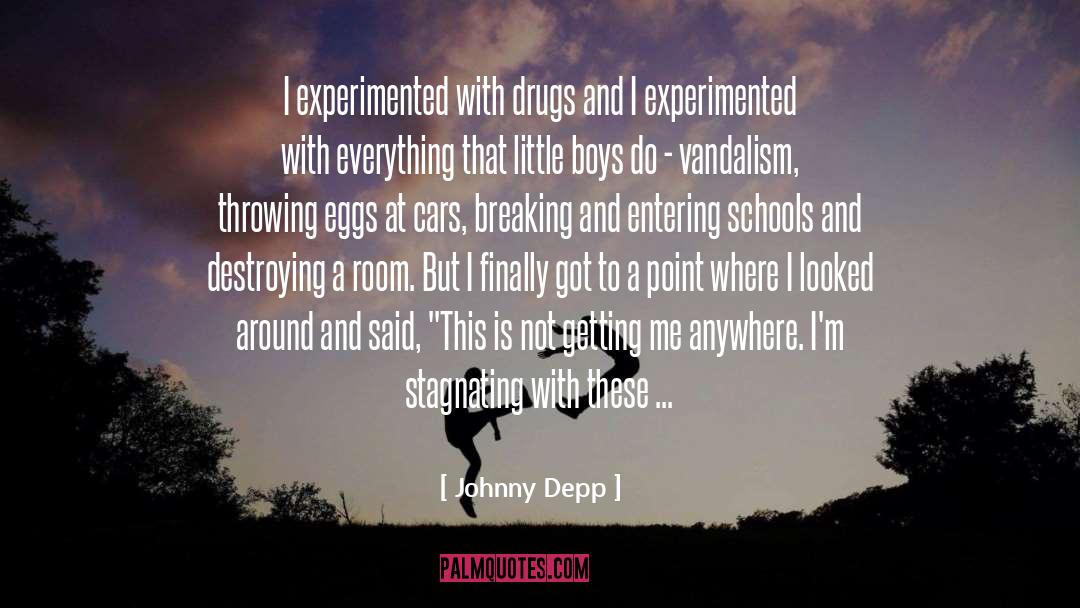 Stagnating quotes by Johnny Depp