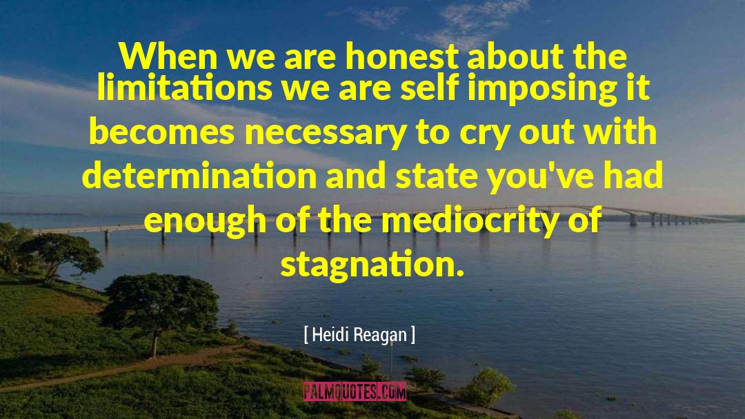 Stagnation quotes by Heidi Reagan