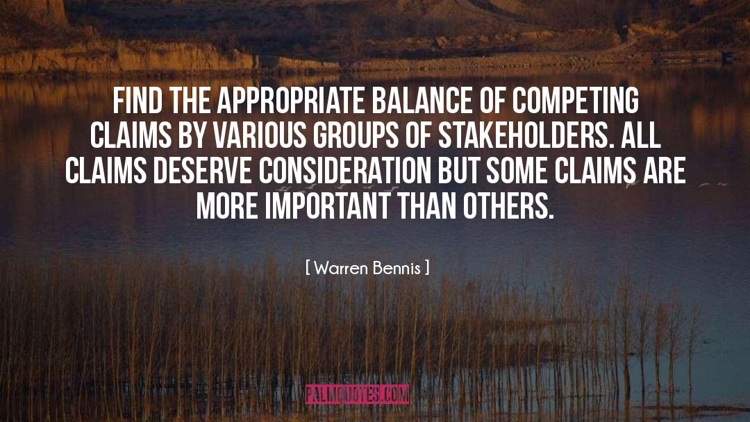 Stakeholders quotes by Warren Bennis