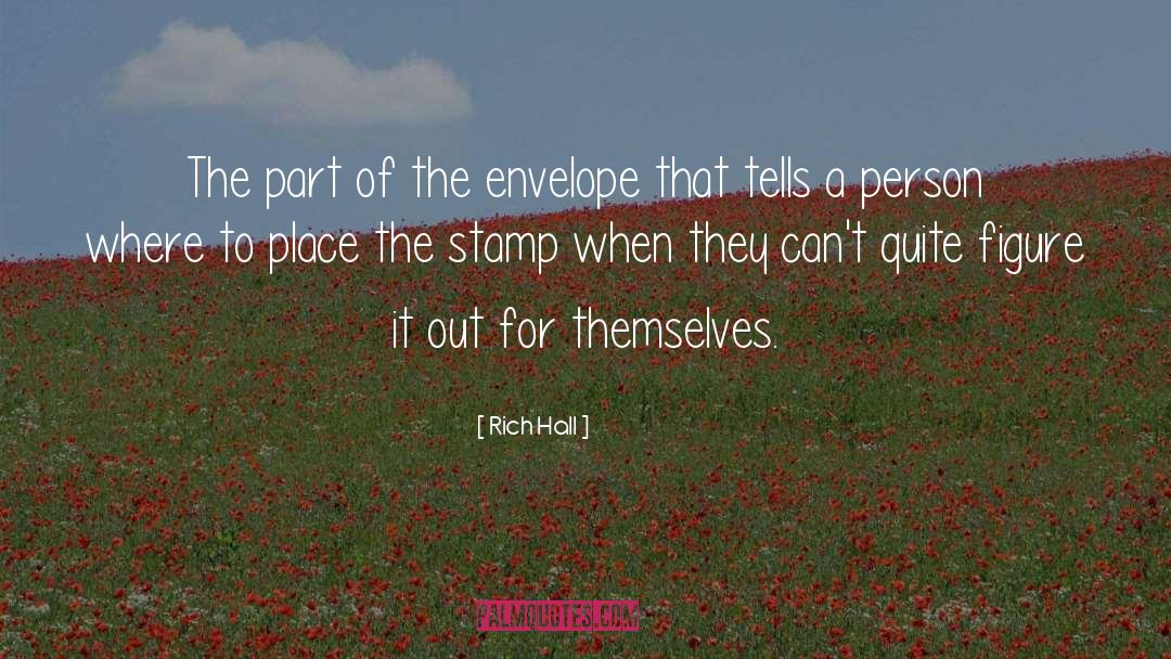 Stamp quotes by Rich Hall