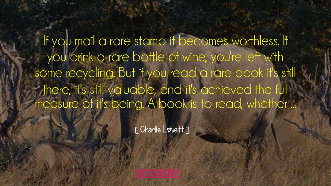 Stamp quotes by Charlie Lovett