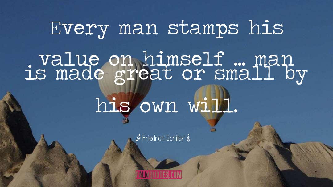 Stamps quotes by Friedrich Schiller