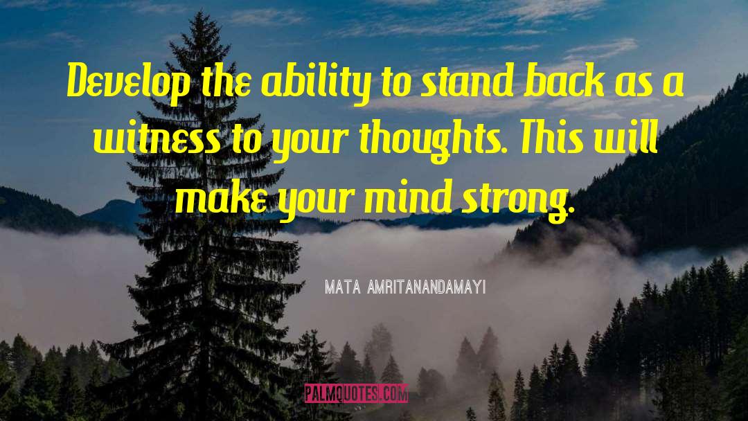 Stand Back quotes by Mata Amritanandamayi