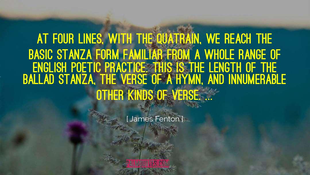 Stanza quotes by James Fenton
