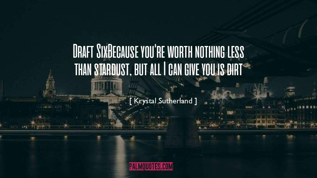 Stardust quotes by Krystal Sutherland