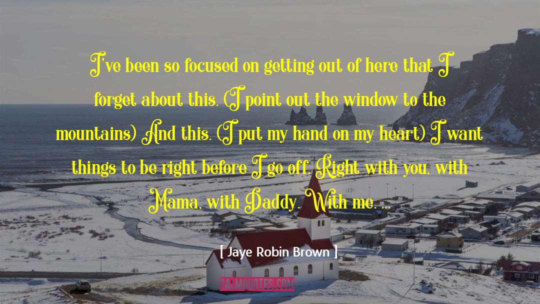 Staring Out The Window quotes by Jaye Robin Brown